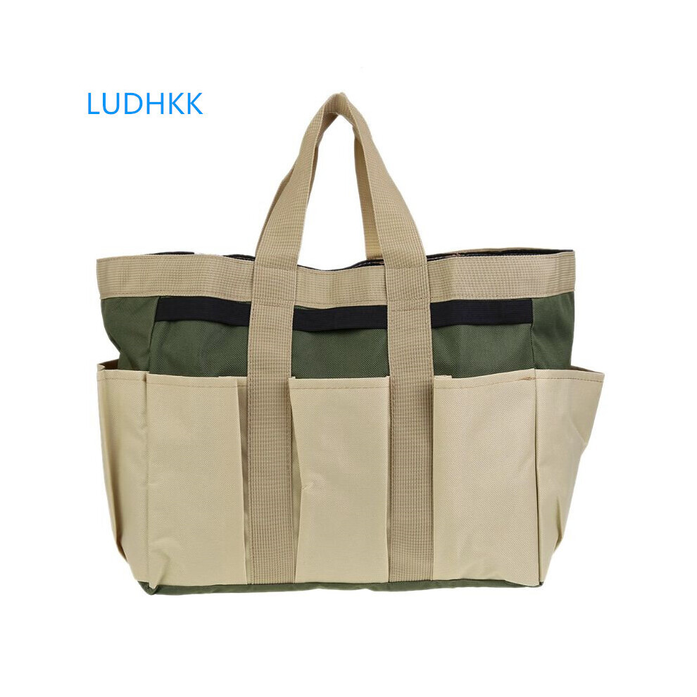 Multi-Function Oxford Cloth Garden Plant Tool Bag Pouch Toolkit Tote Organizer With 8 Pockets L 729601639661