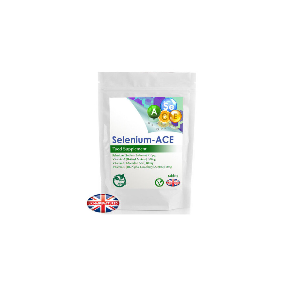 Selenium ACE (90 Tablets) Healthy Hair, Nails, Skin, Thyroid, UK (V)