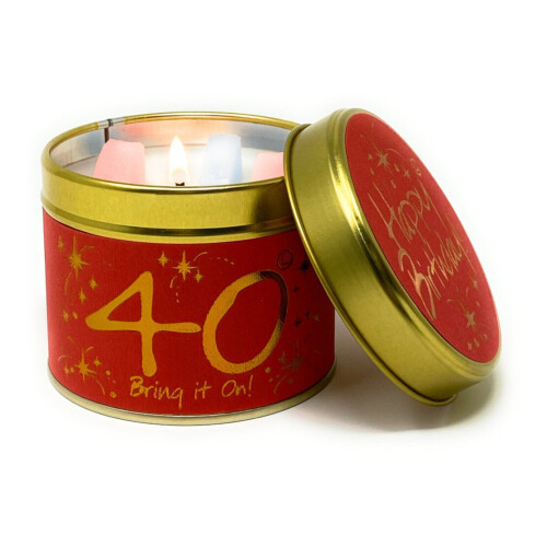Lily-Flame Lily Flame Happy Birthday 40 Tin Candle