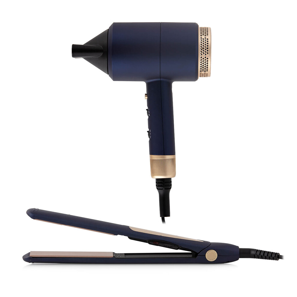 Carmen Gift Hair Dryer & Straightener Twilight Blue And Champagne