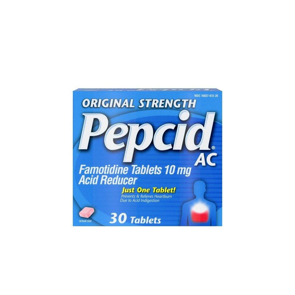 Pepcid Ac Original Strength For Heartburn Prevention & Relief, 30 Ct