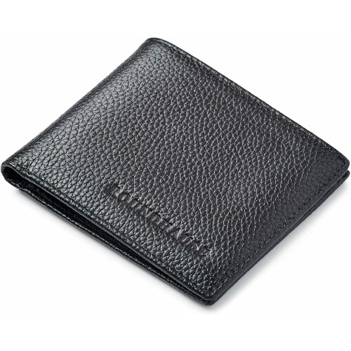 Slim Real Leather Mens RFID Blocking Wallet Credit Card Holder (Black) 1