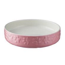 Mason Cash 13cm Pink Stoneware Cat Saucer Food Water Dish Bowl Pet Feeding Plate