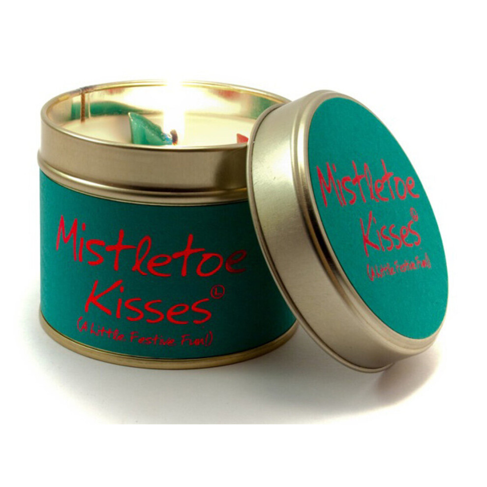 Lily Flame Mistletoe Kisses Tin Candle