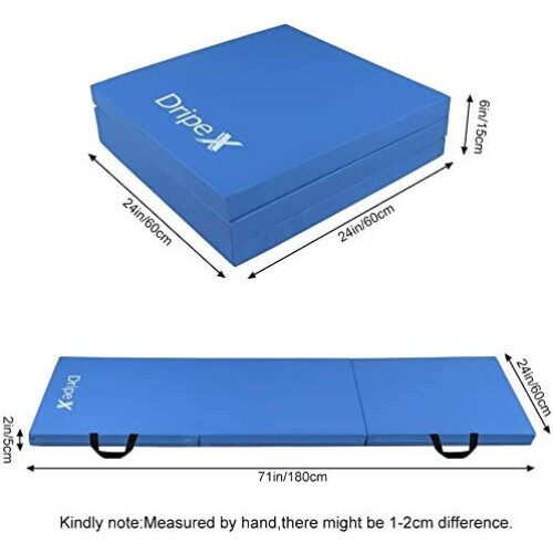 Dripex Dripex Folding Gymnastics Exercise Mat with Carry Strap 2