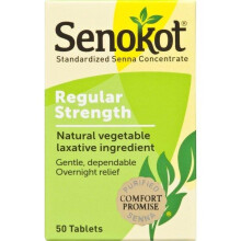 Senokot Regular Strength Natural Vegetable Laxative Tablets, 50 Ct