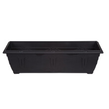 60cm Window Box Planter Plastic Venetian Flower Plant Pot Black Garden Trough