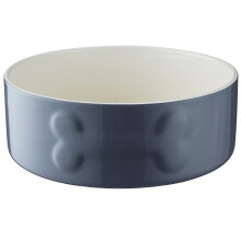 Mason Cash 20cm Grey Stoneware Dog Puppy Food Water Dish Bowl Pet Feeding Plate