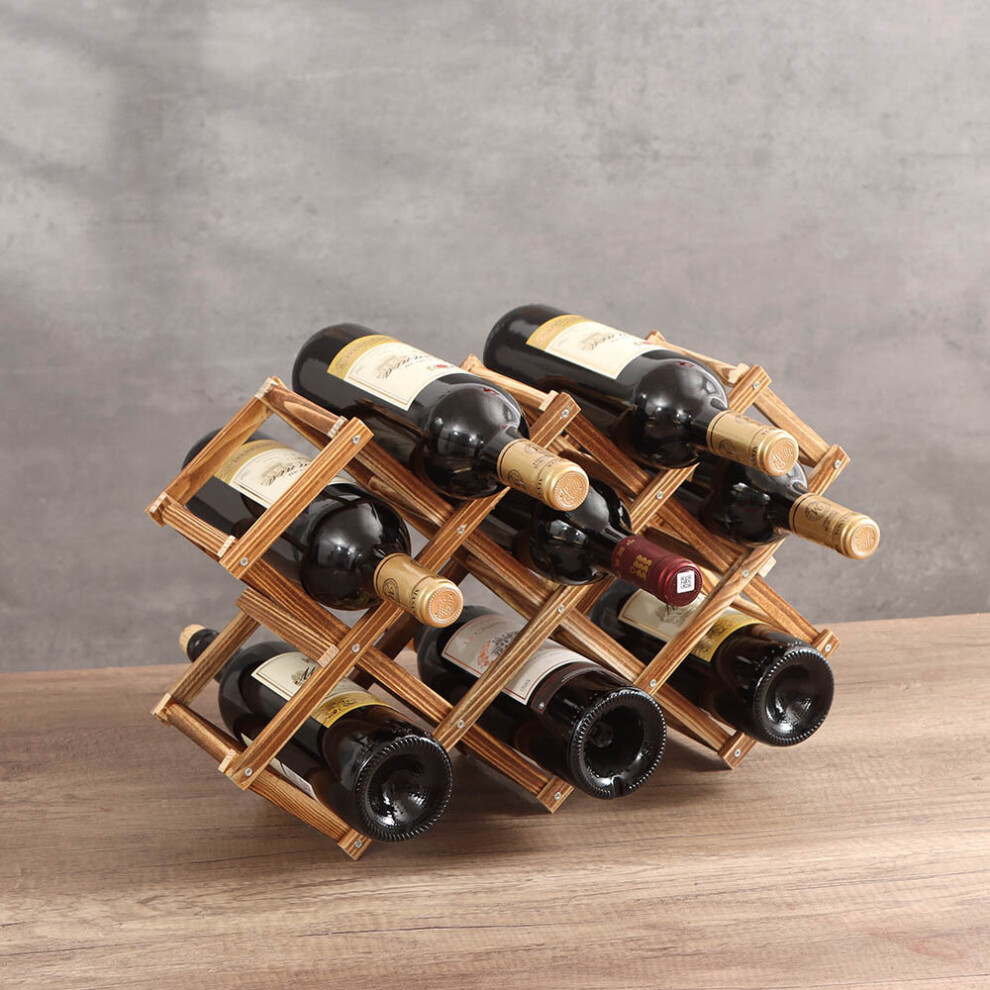 Alcohol Holder Decor Wooden Bottle Racks Cabinet Shelf Shelves For