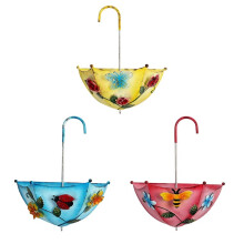 Metal Umbrella Hanging Planter Wall Decor Inspirational Plant Hanger Flower Pot for Indoor Outd