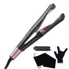 Hair Curler & Straightener 2 in 1, Spiral Wave Curling Iron, Professional Hair Straighteners