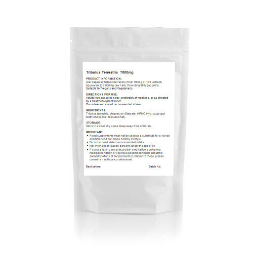 Organic Tribulus Terrestris - 100 Capsules 7000mg, Boost Libido, UK 1