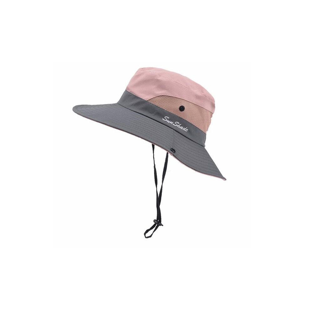 (Pink & Grey, Adult's) Colourful Summer Hat