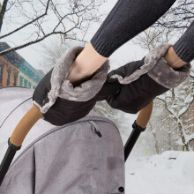 Manguitos de forro polar para cochecito, guantes de invierno impermeables y anticongelantes