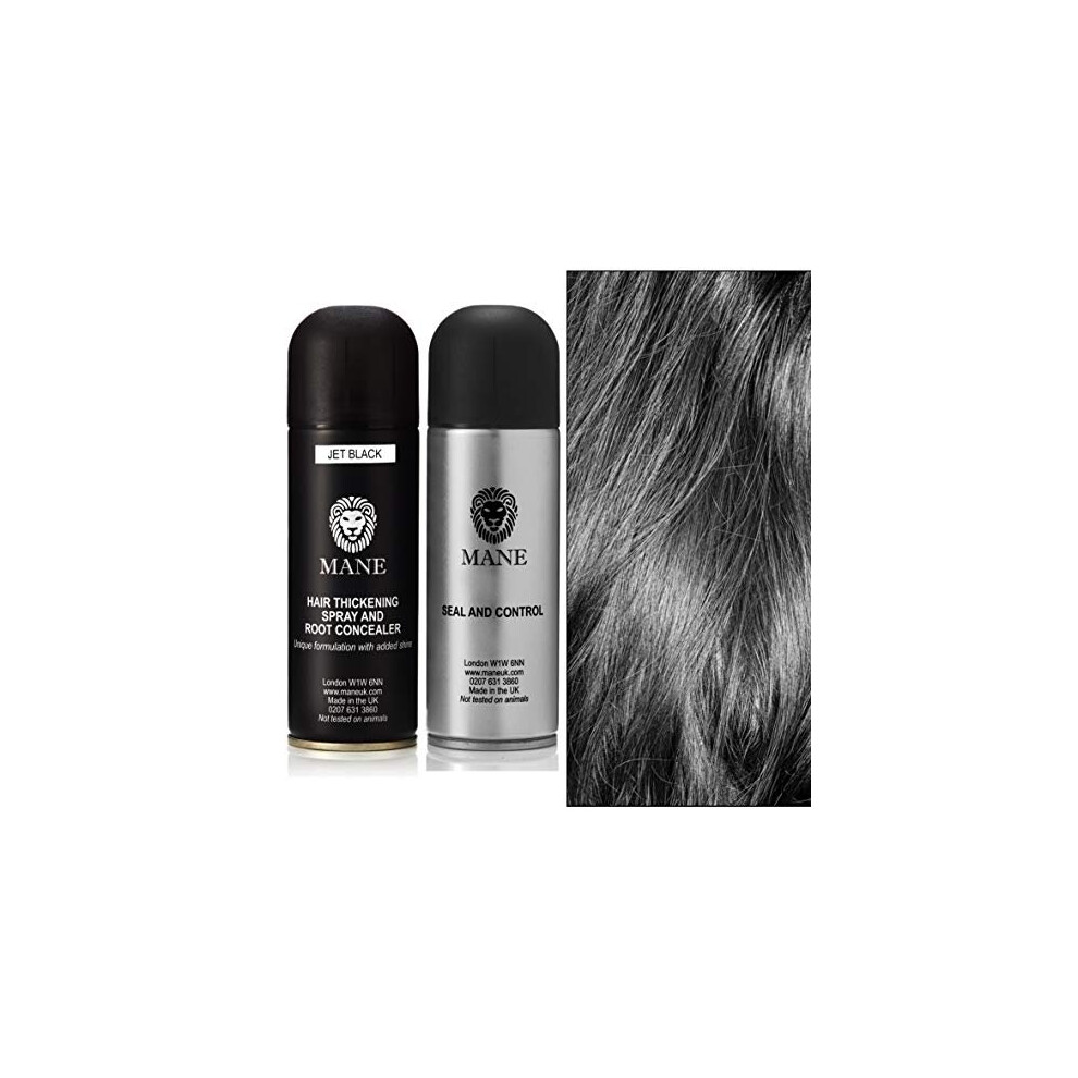 Mane Hair Thickening Spray Jet Black 200 Ml With A Seal And Control 200 Ml - Direct From The Manufacturer