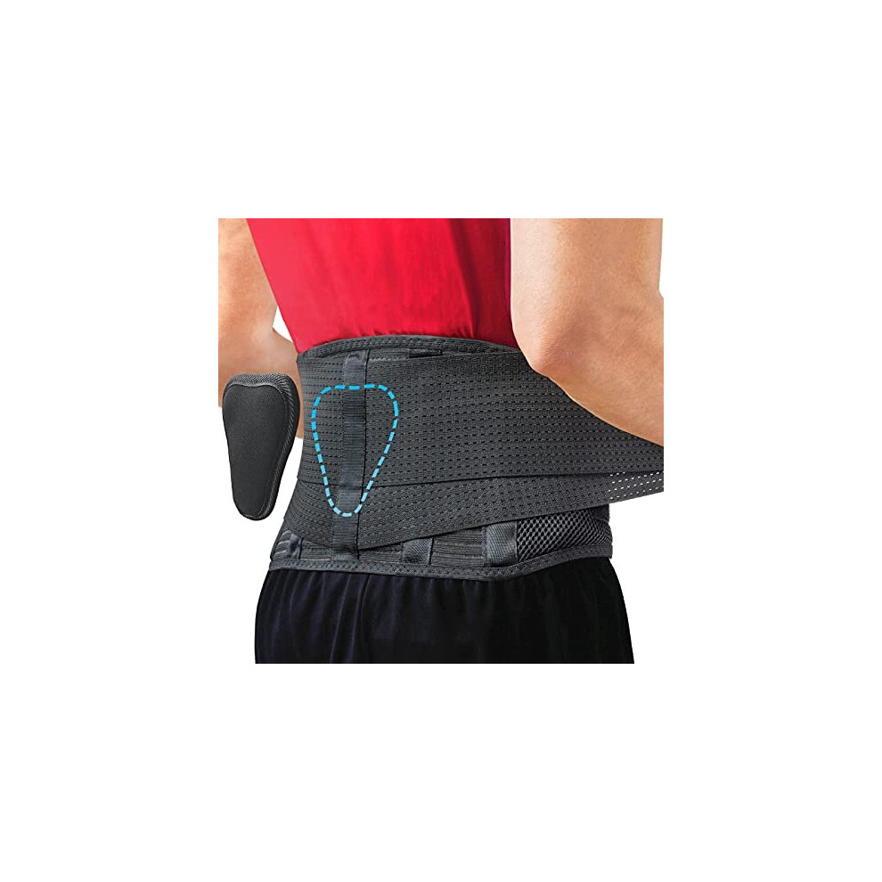 Sparthos Back Brace By - Immediate Relief For Back Pain, Herniated Disc, Sciatica, Scoliosis And More! - Breathable Mesh Design With Lumbar Pad