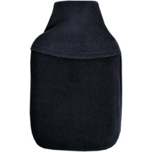 Vagabond Cosy Fleece Plain Navy Blue 2L Hot Water Bottle & Cover