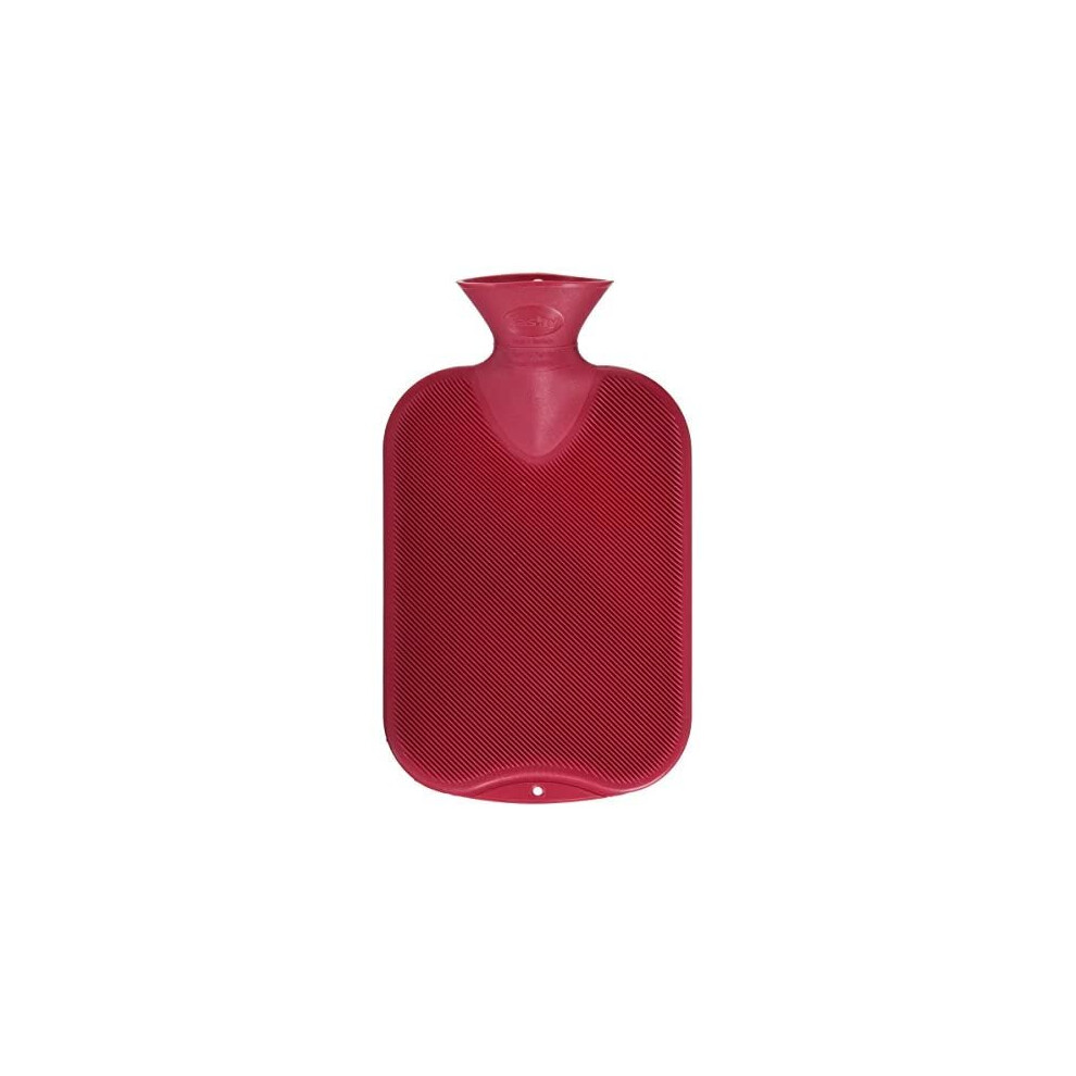 Fashy Red Hot Water Bottle, Rubber,