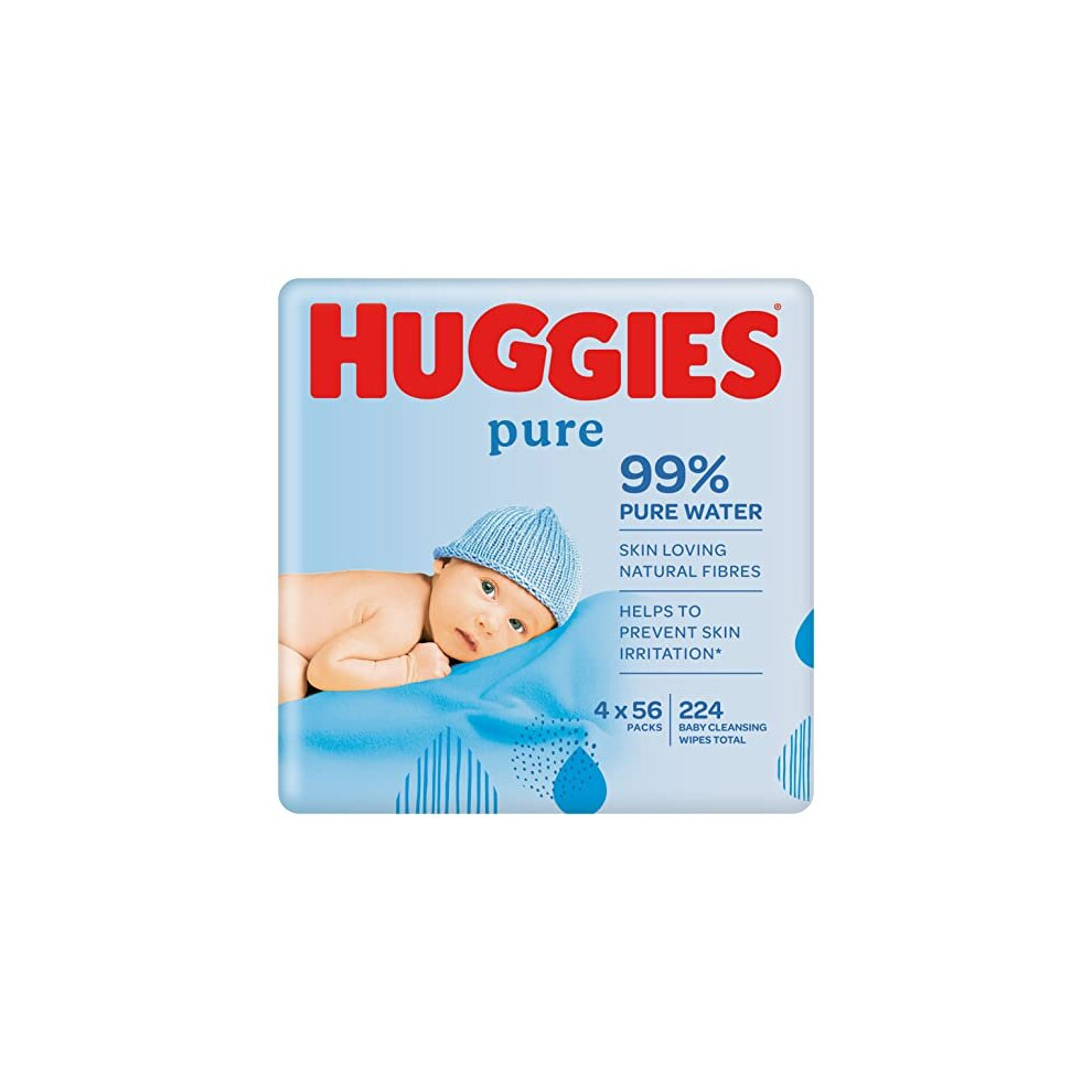 Huggies Pure Wipes Quad, 4 each