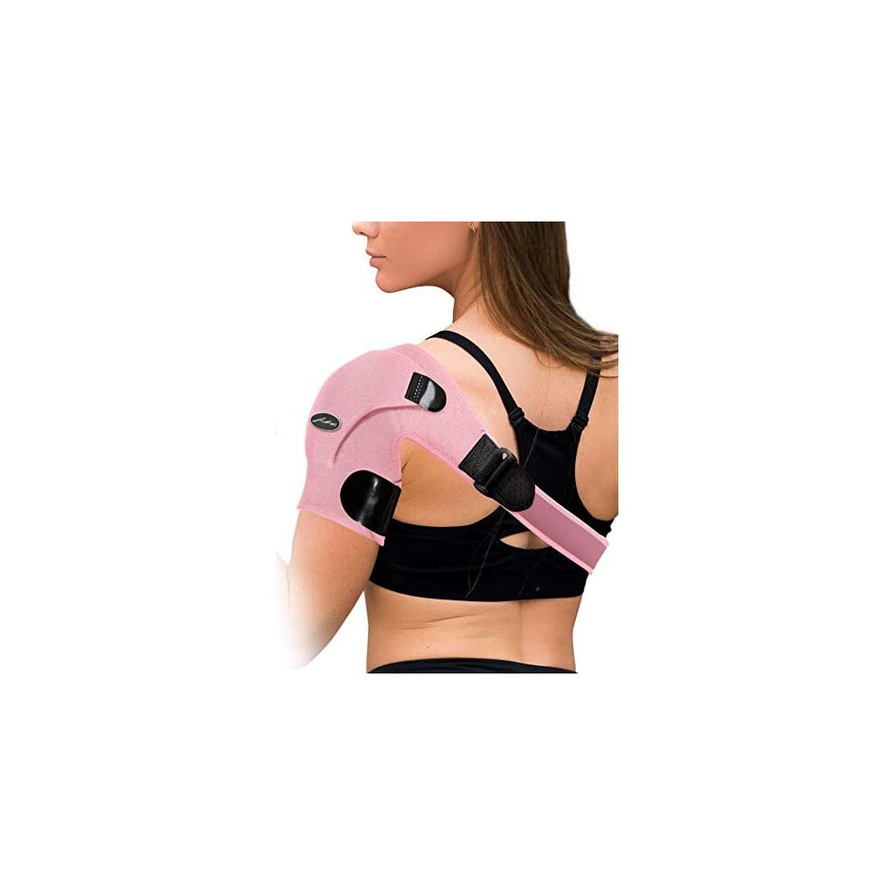 Dr. Arthritis Doctor Developed Shoulder Support/Shoulder Strap/Shoulder Brace & Handbook (Pink)