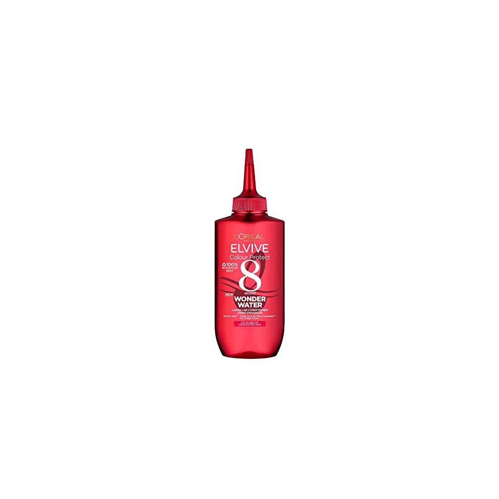 LâOrã©Al Paris L'orã©Al Paris Wonder Water, Liquid Hair Conditioner By Elvive Colour Protect, 8 Second Hair Treatment For Damaged, Coloured Hair With Lamellar Te