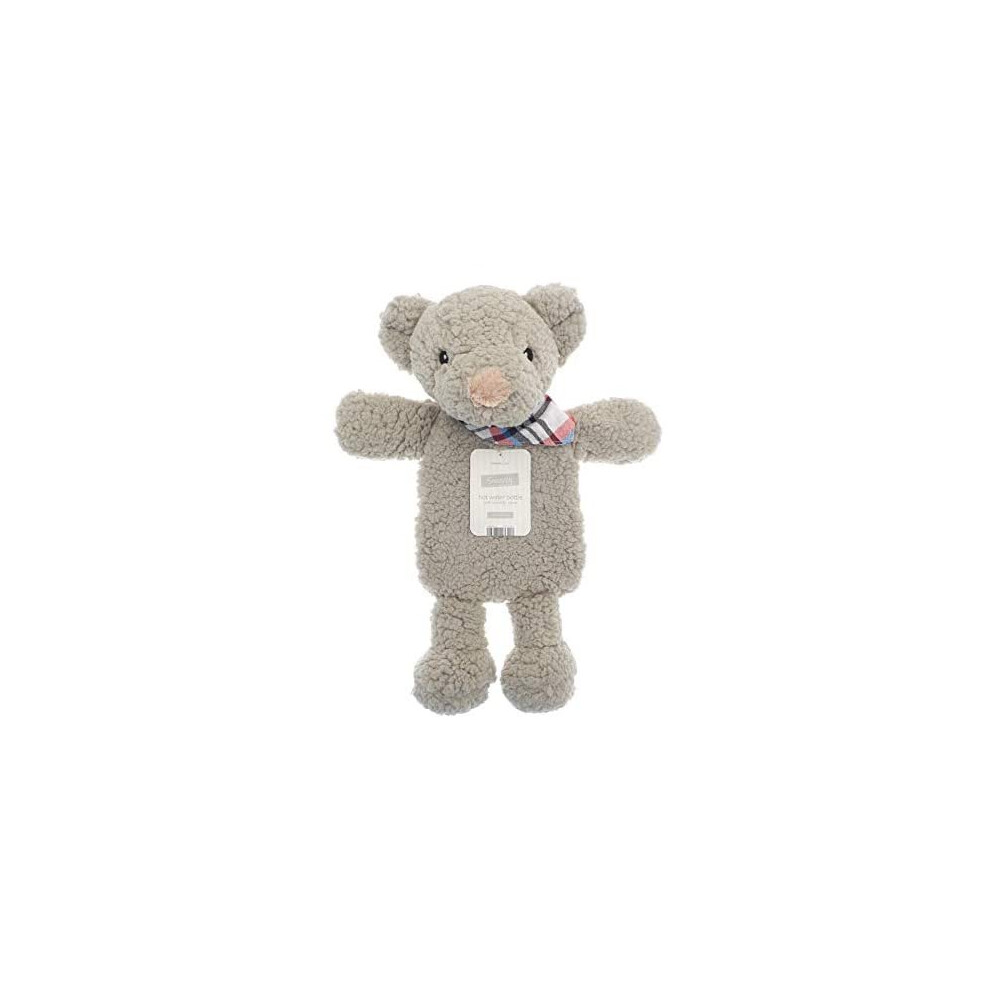 Hot Water Bottles 1 Litre Cute Animal Design Fur hot Water Bottles by E&A Distribution Limited Multiple Designs Easy Removable Cover Soft and Cos