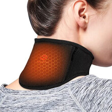 Neck Heat Pad - Neck Pain Relief by Far-Infrared Physical Therapy, USB Heated Neck Wrap with Adjustable Temperature, Perfect for Sore Neck and Mu