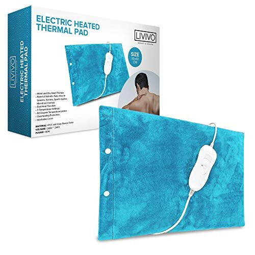 FiNeWaY Electric Heated Pad Thermal Back Neck Body Mat Pain Relief Therapy 40W - 3 Temperature Settings With 80 Degree Temperature Limiter and O