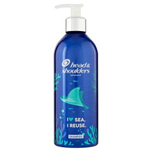 Head & Shoulders Classic Clean anti-dandruff shampoo, refillable aluminium bottle, pump dispenser, 72 hours dandruff protection, 430 ml