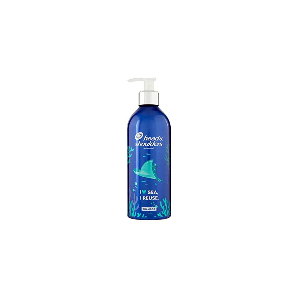 Photos - Hair Product Head & Shoulders Classic Clean anti-dandruff shampoo, refillable aluminium bottle, pump dispenser, 72 hours dandruff protect 
