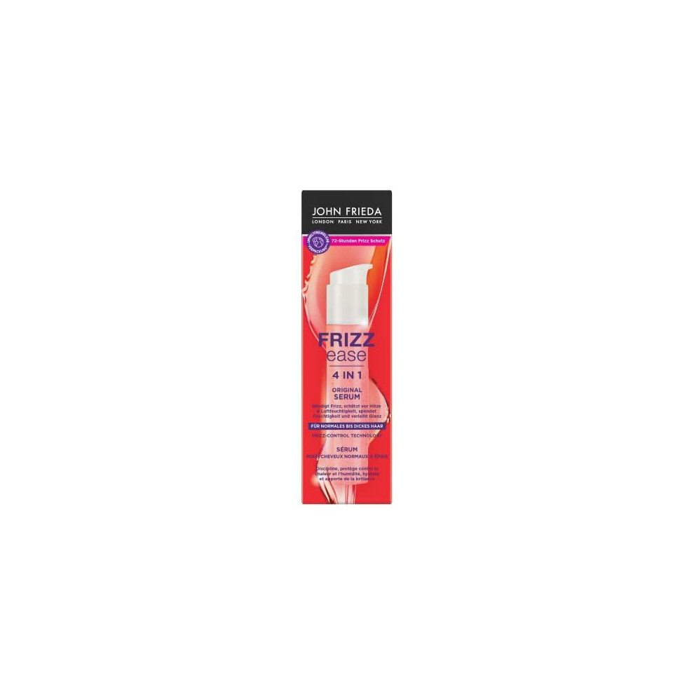 John Frieda 4-in-1 Original Serum - Contents: 50 ml - Hair type: normal to thick - from the Frizz Ease Series - Tames frizz - Protects against he