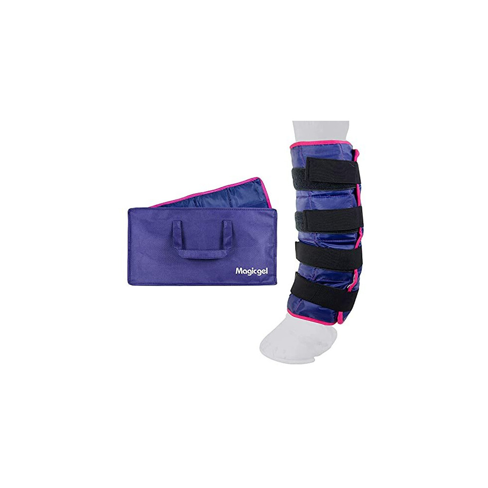 Horse Ice Pack - Cooling Leg Wraps for Hock, Ankle, Knee, Legs, Boots, and Hooves. (Single Ice Boot, by Magic Gel)