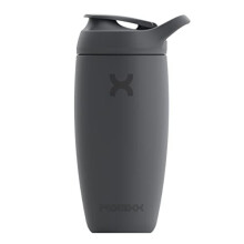 PROMiXX Shaker Bottle - Premium Protein Shaker Cup for Supplement Shakes - Easy Clean, Stainless Steel Cup (550ml/18oz, Graphite)