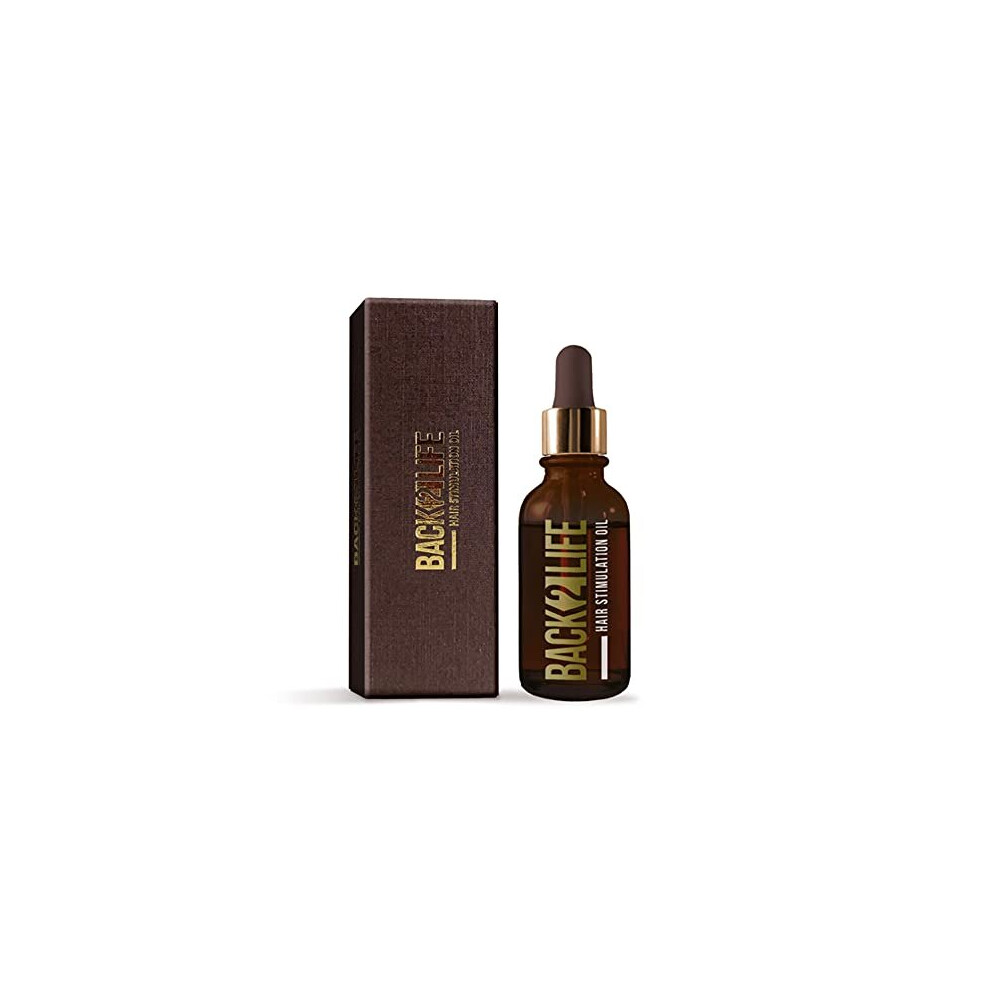 Back2life Hair Back2life 100% Natural Hair Stimulation & Beard Growth Oil-Get Rid Of Patchy Beards & Hair-Beard Serum To Moisturise, Hydrate & Condition-Repair