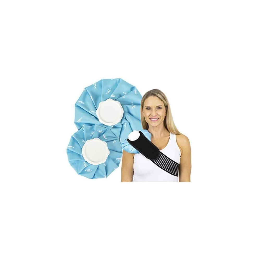 Arctic Flex Ice Bags (2 Pack) - Hot Cold Water Therapy For Injuries, Pain Relief - Reusable Pouch For Muscle Aches, Sprain, Bruises, Cramps, Swel