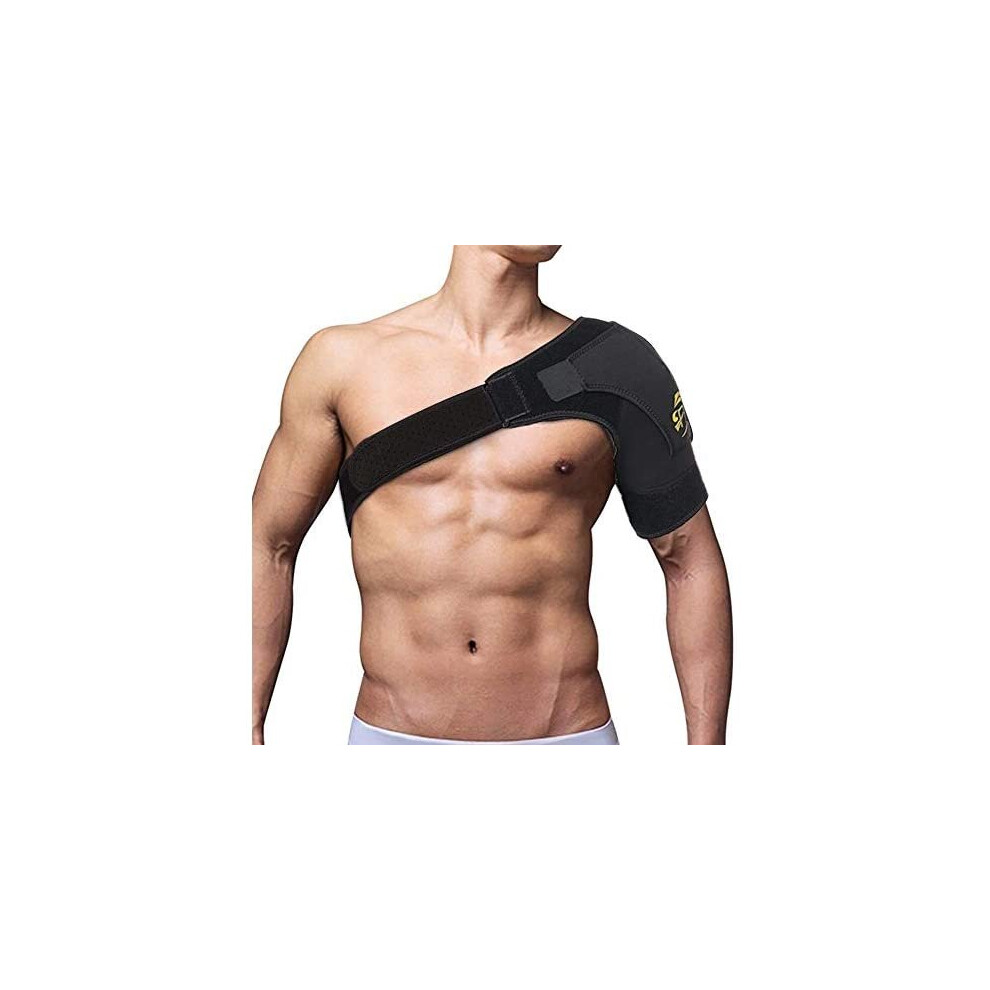 FITTOO Shoulder Support Brace Neoprene Straps Gym Sports Shoulder Brace - Injury Recovery, Muscle Relief, Joint Protection - Unisex One Size, Fit