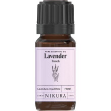 Nikura French Lavender Essential Oil - 10ml, 100% Pure, Calming & Sleep Support, Vegan & Ethically Sourced