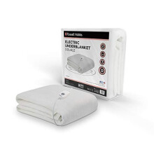 Russell Hobbs RHEDB6002 Polyester Double 140 X 150CM, Ties Electric Blanket, 100%, 90 W, White