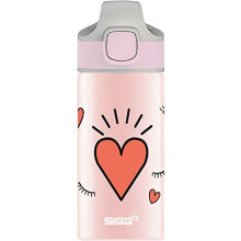 SIGG Miracle Kids' Drinks Bottle (0.4 L), Lightweight Aluminium Kids' Water Bottle with Leak-Proof Lid, One Hand Children's Drink Bottle