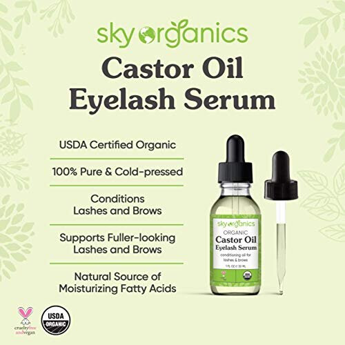 Sky Sky Organics, Bio-Rizinusöl-Wimpernserum, 1 fl oz (30 ml) 2