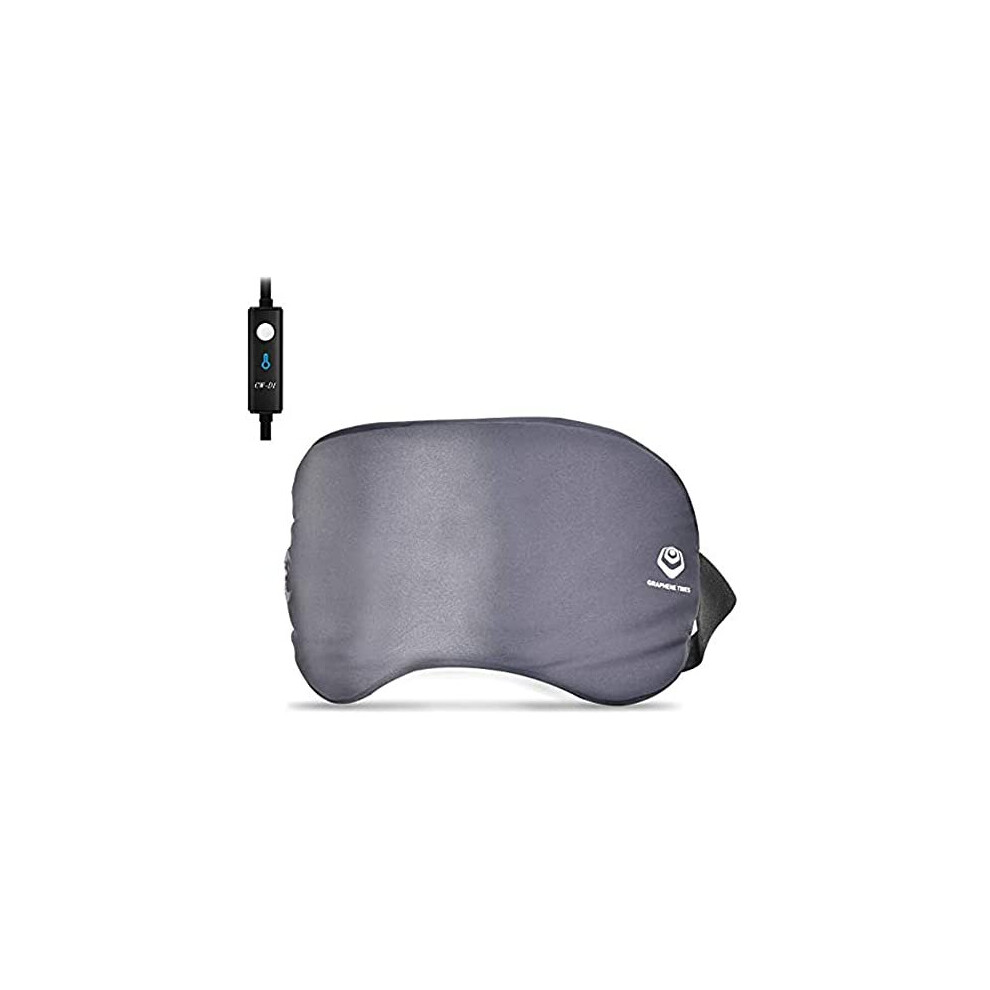 Graphene Times Silk Eye Mask, Heated Eye Mask With Far-Infrared Physical Therapy By Electricity,3 Temperature Control Warm Therapeutic For Blepha