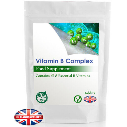 Vitamin B Super Complex 90 Tablets Tiredness, Nails Skin, Heart on