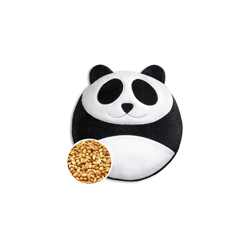 Leschi Wheat Bag Microwavable, Unscented/Heat Pack For Stomach And Lower Back/Animal: Panda Bao, Black White