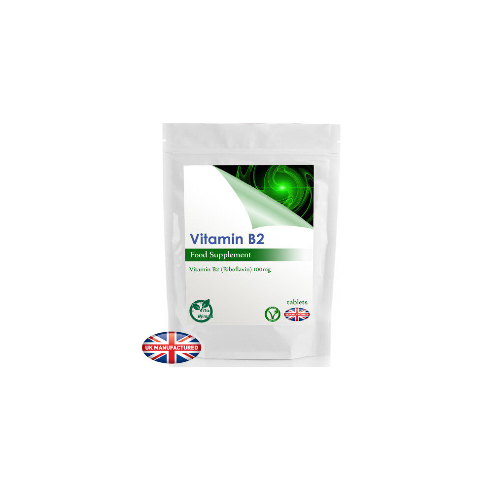 Vitaminute Vitamin B2 100Mg (Riboflavin) 60 Tablets (V) Headache, Nervous System