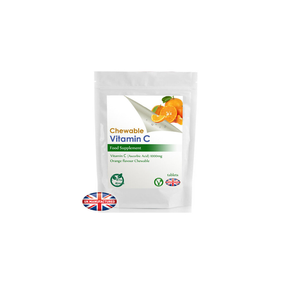 Vitamin C (Orange Flavour Chewable) 1000mg - 180 Tablets (V) Immunity