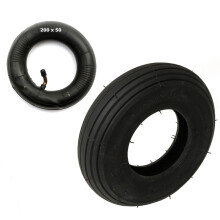 Tyre & Inner Tube 200x50 4 Ply Ribbed Tread 200 x 50 8x2 Fits Petrol Scooter