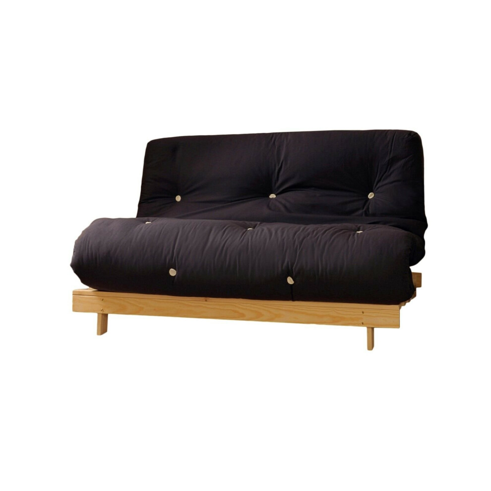 (Navy, Small Single) Comfy Living Albury Futon Sofa Bed
