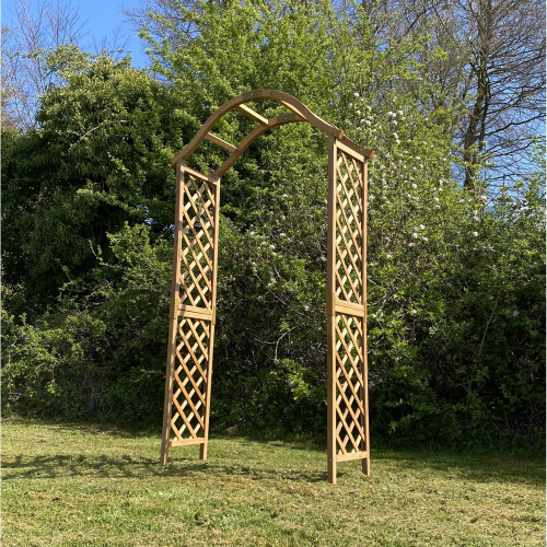 Selections Wooden Garden Arch with Curved Top (Tan) 1