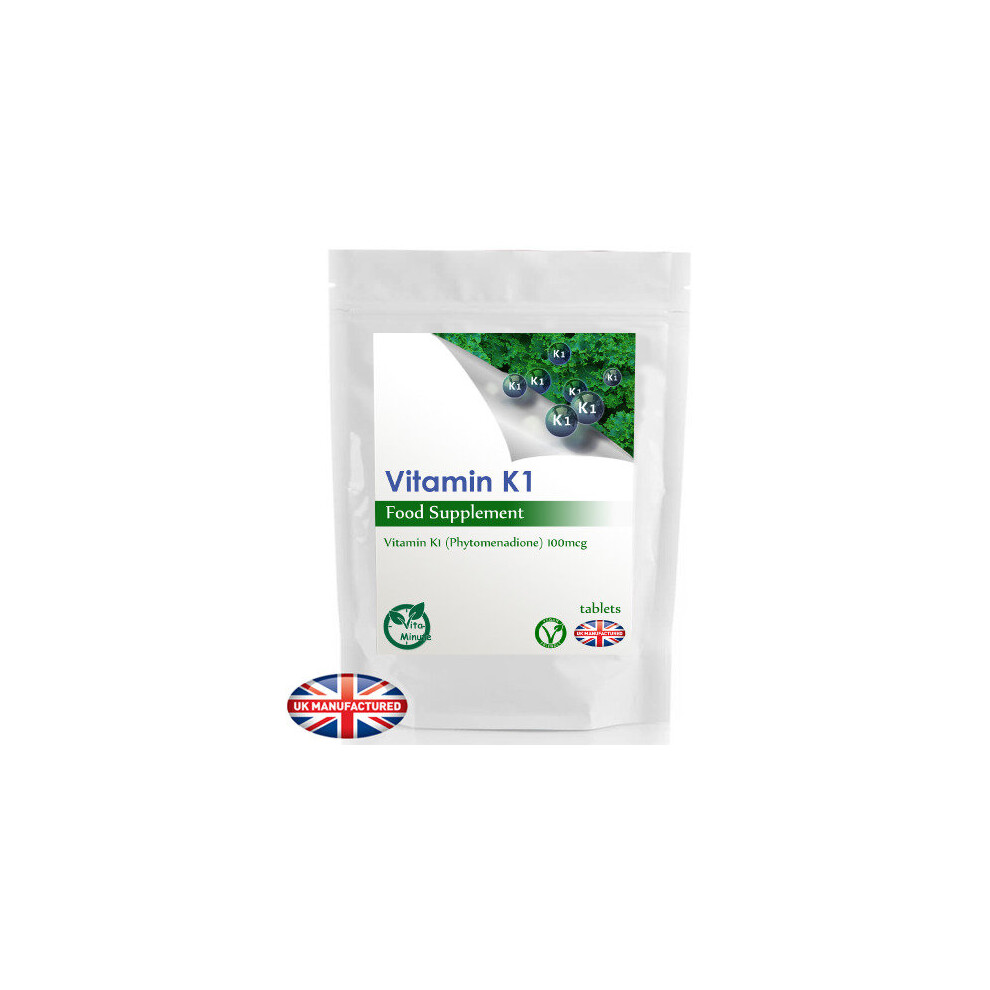 Vitaminute Vitamin K1 100Mcg | 180 Tablets (V) | Phytomenadione, Joints & Bones