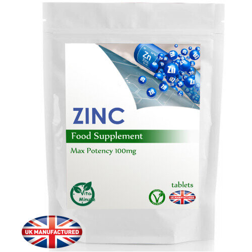120 x Zinc Citrate 100mg Tablets (30mg elemental Zinc, 300 NRV) UK on